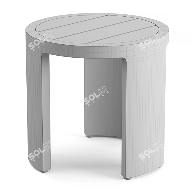 Bronte Aluminum Side Table, 18" Height 3D model image 4