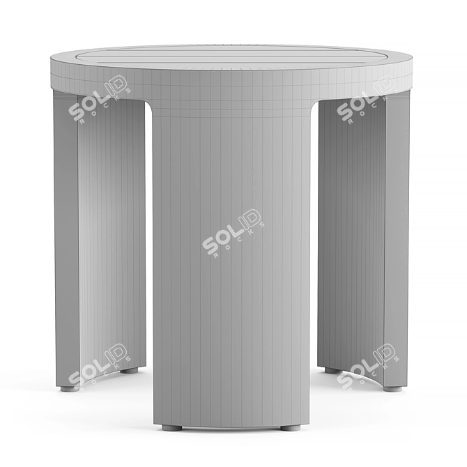 Bronte Aluminum Side Table, 18" Height 3D model image 5