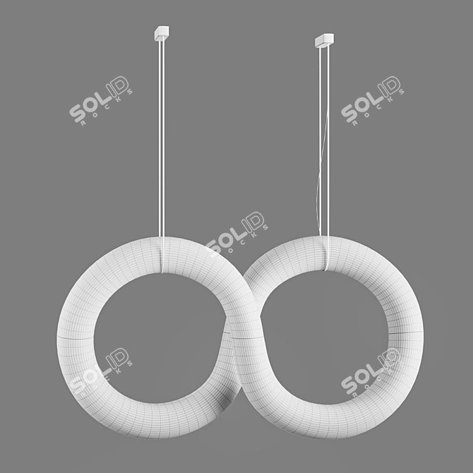 Elegant Infinity8V Pendant Light 3D model image 5