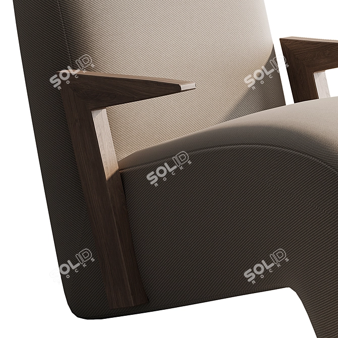 Elegant Venosa Chair: Luxurious Design 3D model image 3