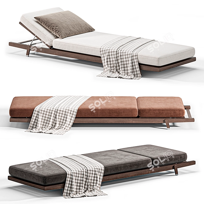 Modern Sun Lounger by Flexform 3D model image 4