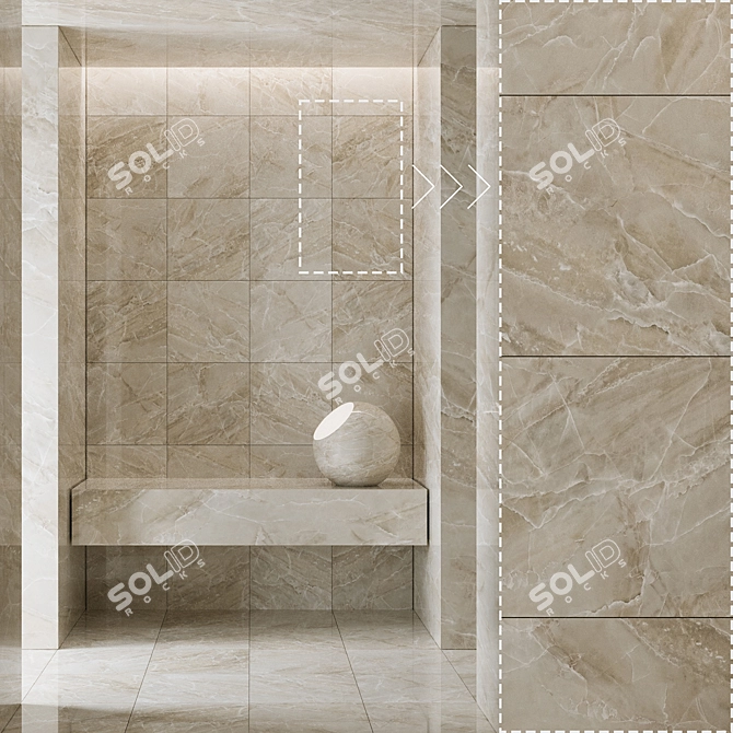 High Detail Marble Stone Texture 3D model image 4