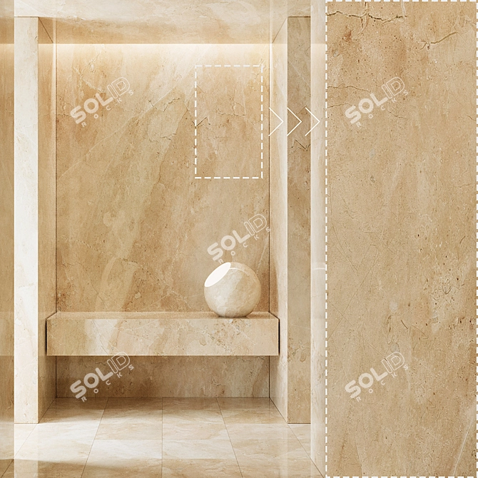 High Detail Marble Stone Material 3D model image 1