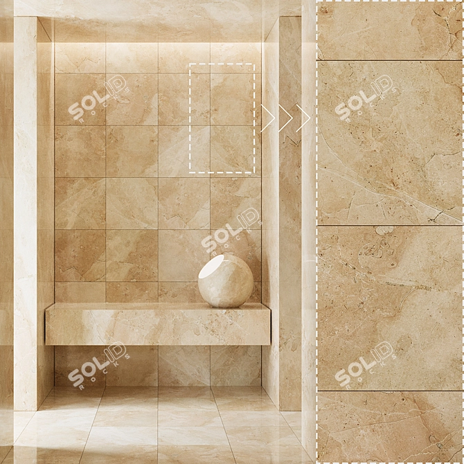 High Detail Marble Stone Material 3D model image 4