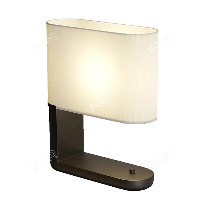 Elegant Glow Table Lamp 3D model image 1