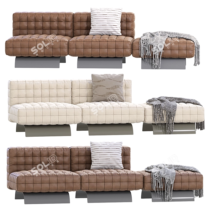 Modern Minotti Twiggy Modular Sofa 3D model image 1