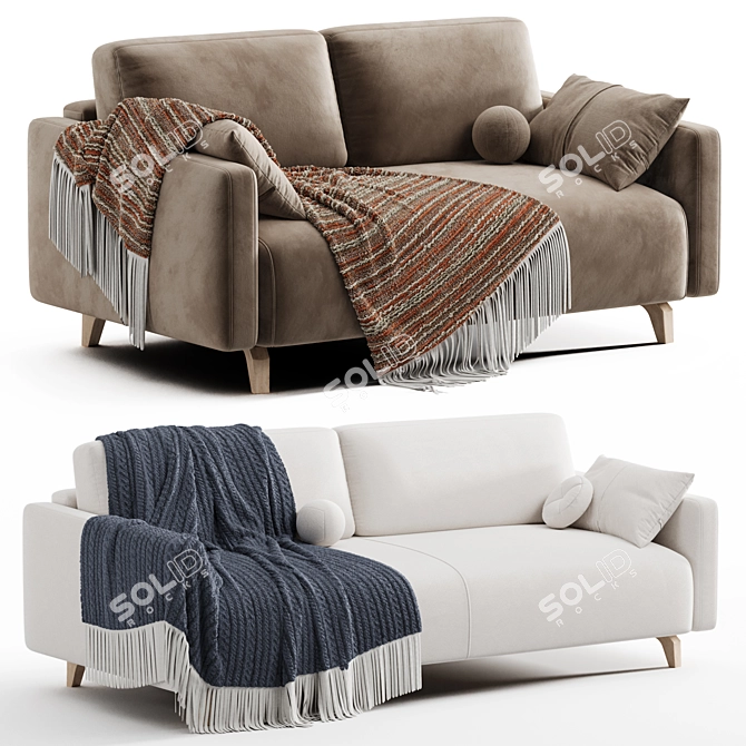 Modern Lieri Sofa with UV Mapping 3D model image 8