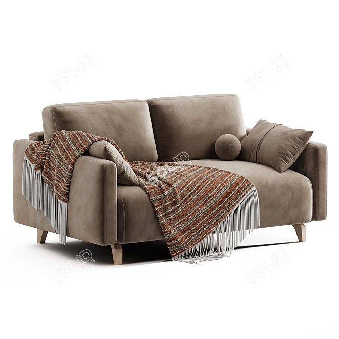 Modern Lieri Sofa with UV Mapping 3D model image 9