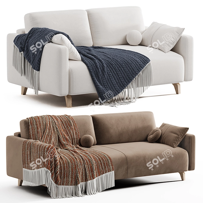 Modern Lieri Sofa with UV Mapping 3D model image 14