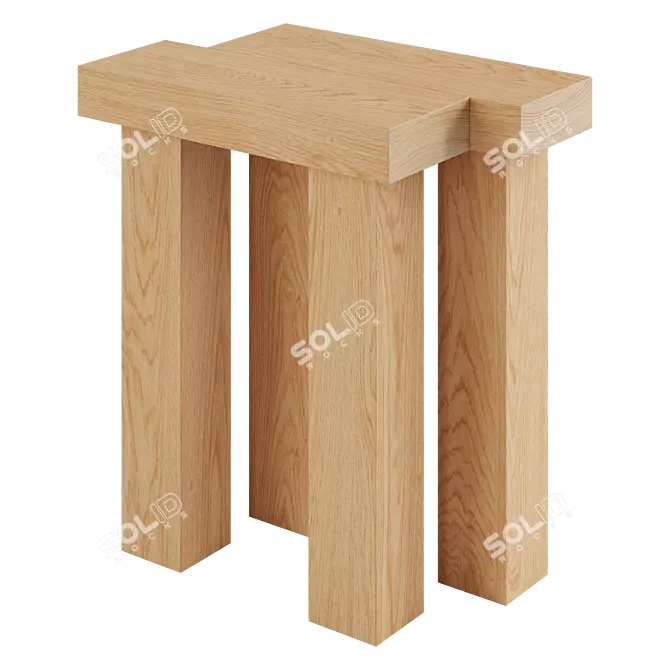 Modern Elements Stool by Oryu 3D model image 1