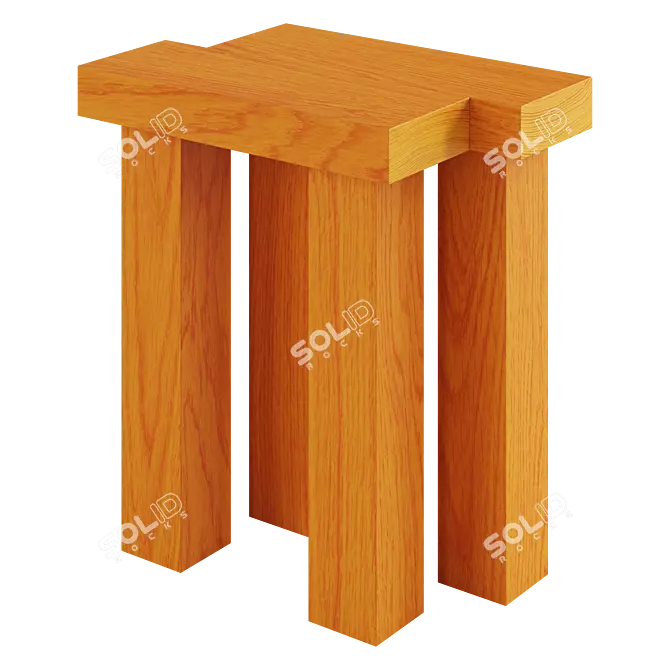 Modern Elements Stool by Oryu 3D model image 6