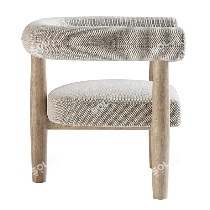 Elegant Julia Chair. Modern Design. 3D model image 2