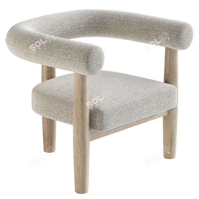 Elegant Julia Chair. Modern Design. 3D model image 3