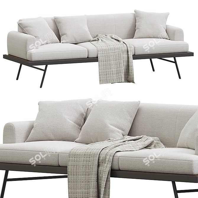 Modern Montrose Sofa: Luxury Comfort 3D model image 1