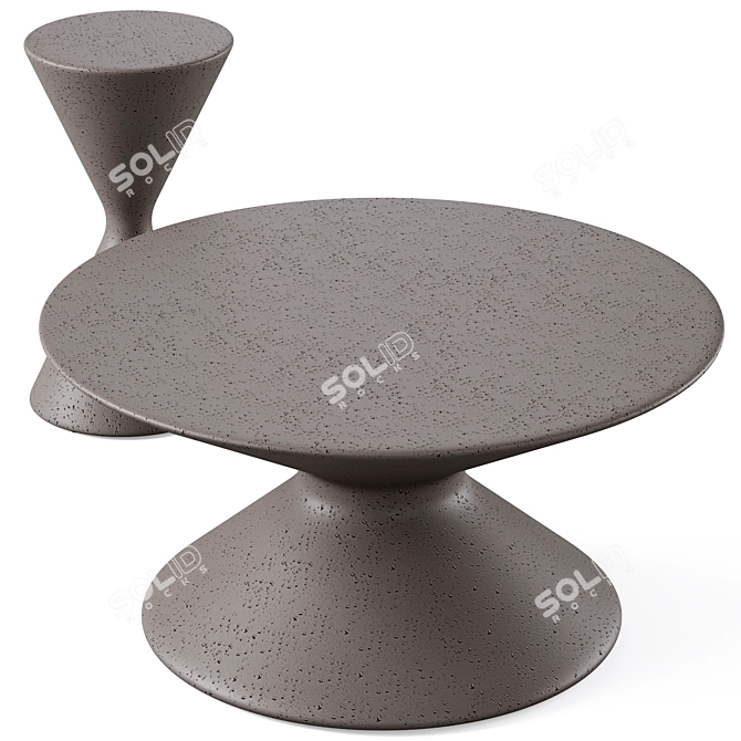 Crate and Barrel Posada Concrete Tables 3D model image 3