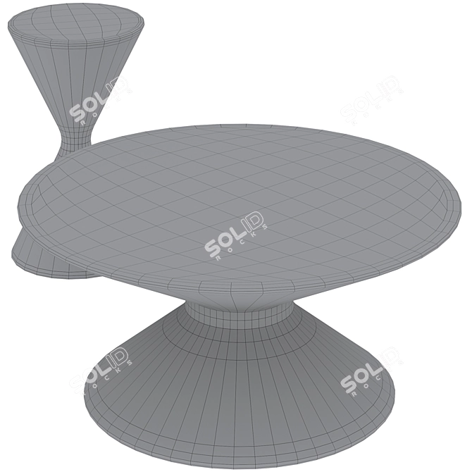 Crate and Barrel Posada Concrete Tables 3D model image 4