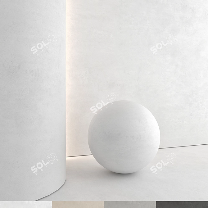 High-Quality Decorative Plaster Materials 3D model image 1