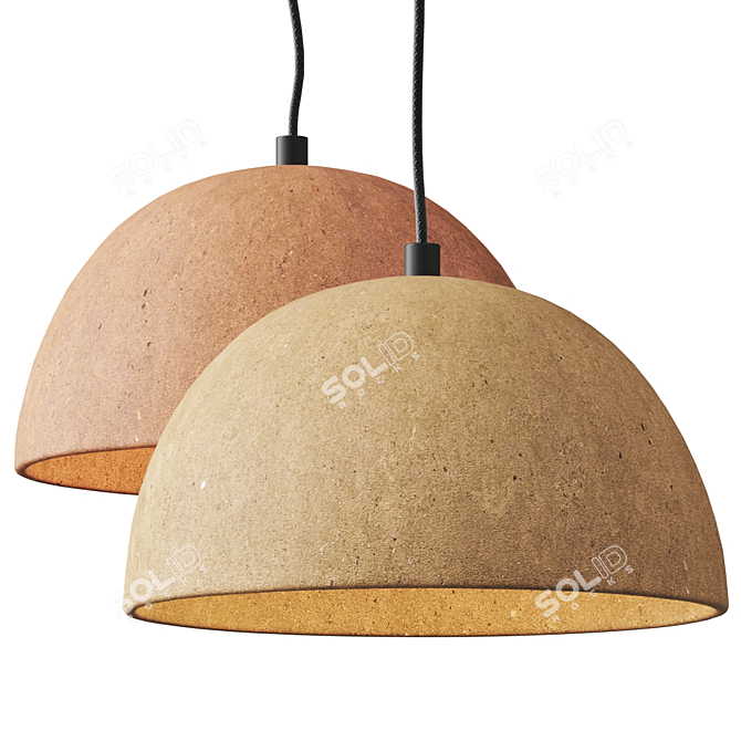 Terracotta Mini Pendant Lamp Kit 3D model image 1