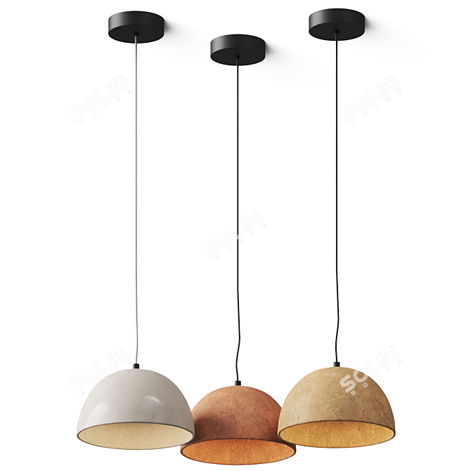 Terracotta Mini Pendant Lamp Kit 3D model image 2