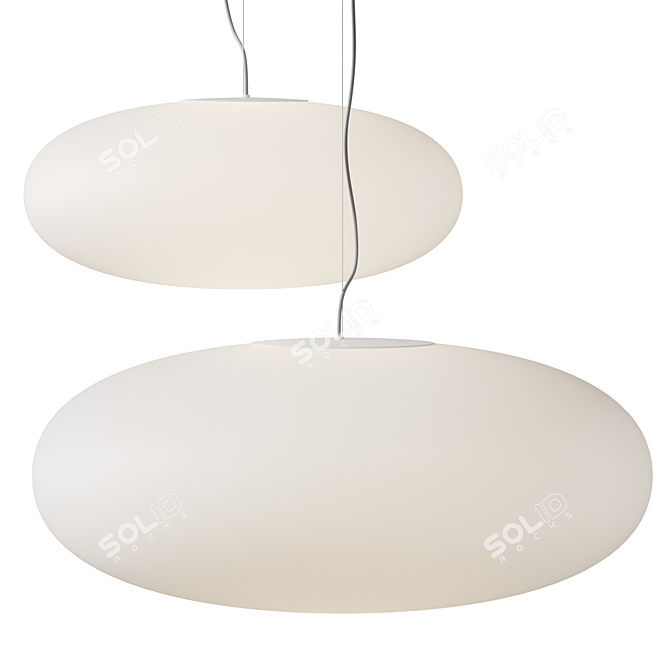 Vibia Blown Glass Pendant Lamp 3D model image 1