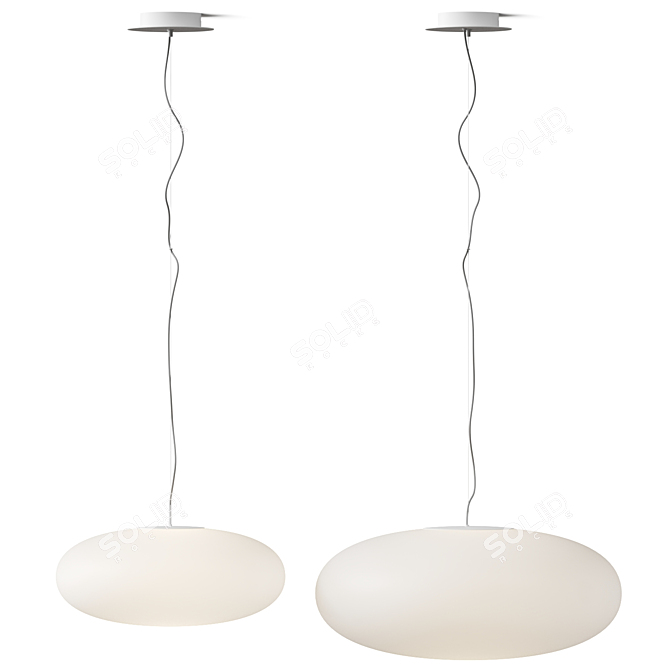Vibia Blown Glass Pendant Lamp 3D model image 2