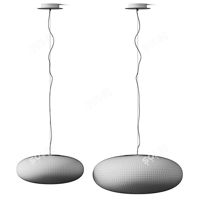 Vibia Blown Glass Pendant Lamp 3D model image 4