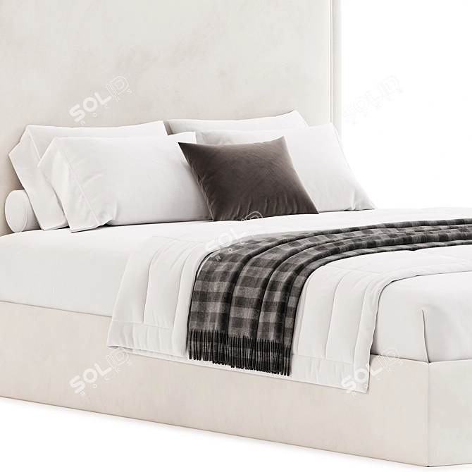 Modern Bed Lucas 2017 Premium 3D model image 3