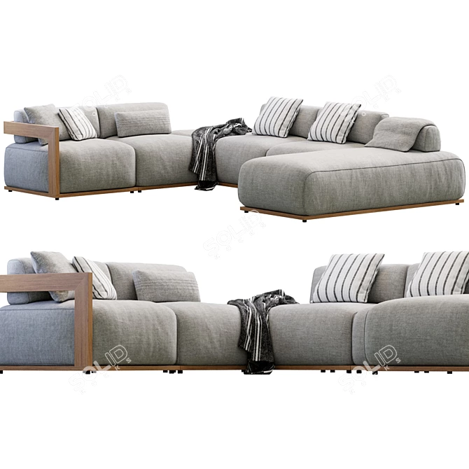 Elegant Sofa by Meridiani Design 3D model image 3