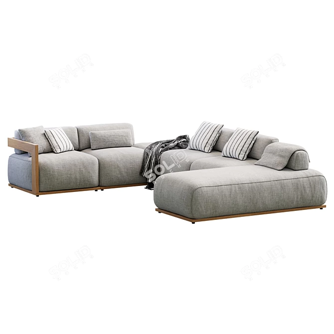 Elegant Sofa by Meridiani Design 3D model image 5