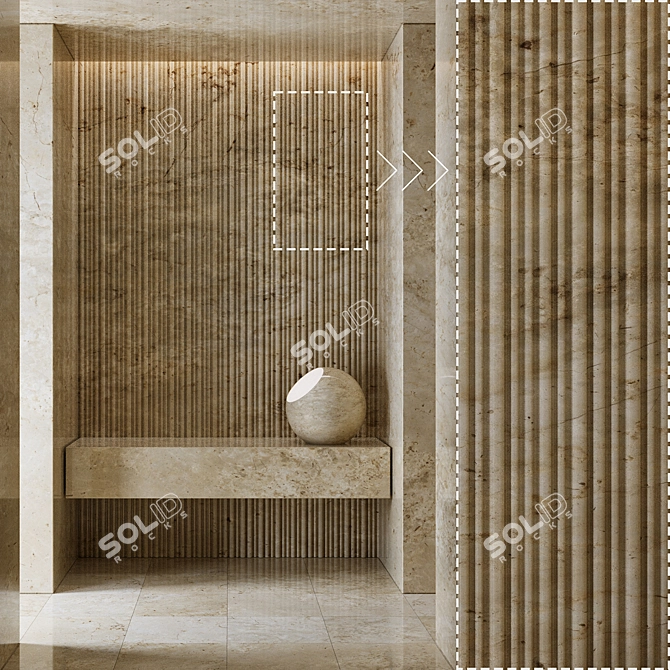 Luxury Marble Stone 3D Panels 3D model image 2