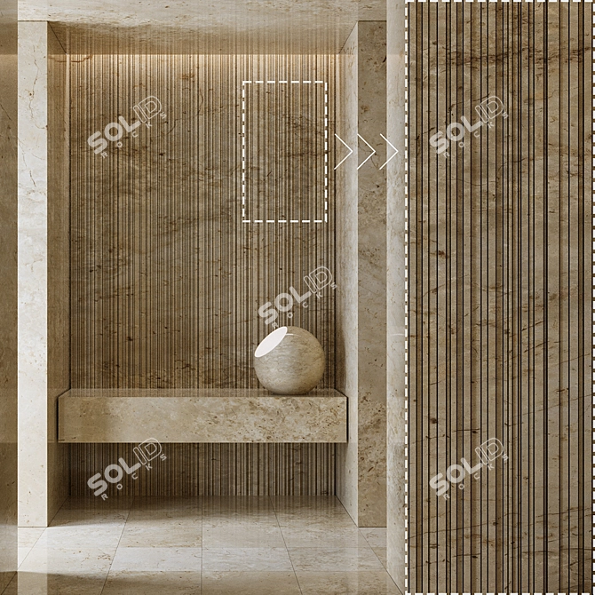 Luxury Marble Stone 3D Panels 3D model image 3