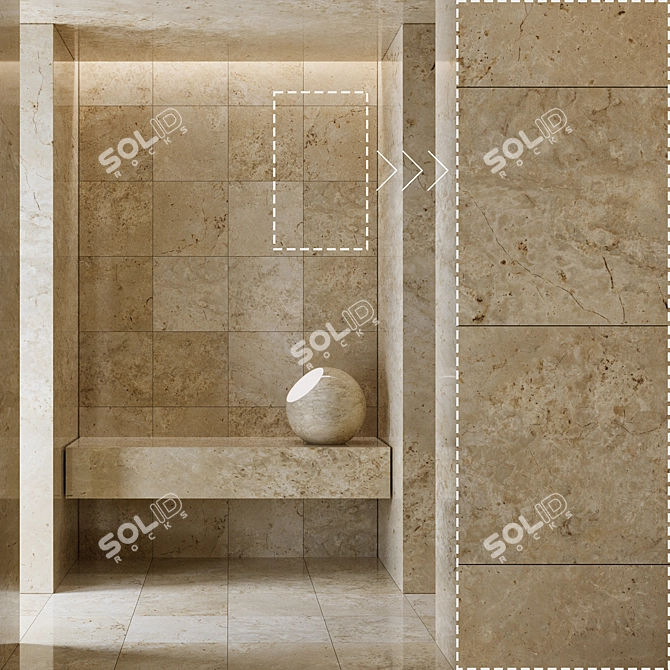 Luxury Marble Stone 3D Panels 3D model image 4