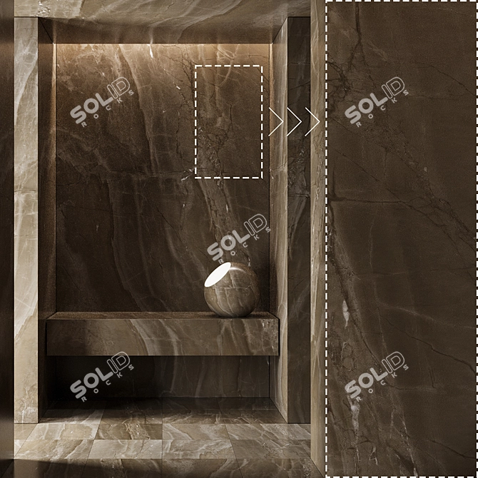 Corona Marble Stone Textured Panels 3D model image 1