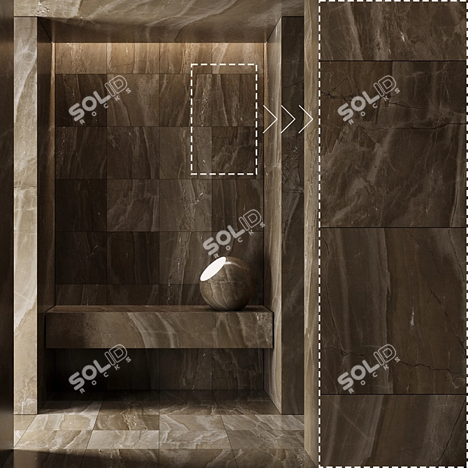 Corona Marble Stone Textured Panels 3D model image 4