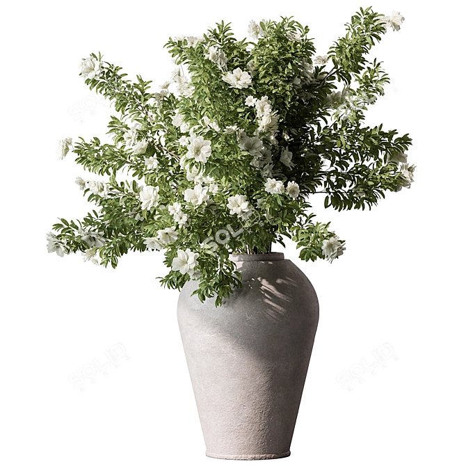  737 Flower Bush Plant 3D model image 1