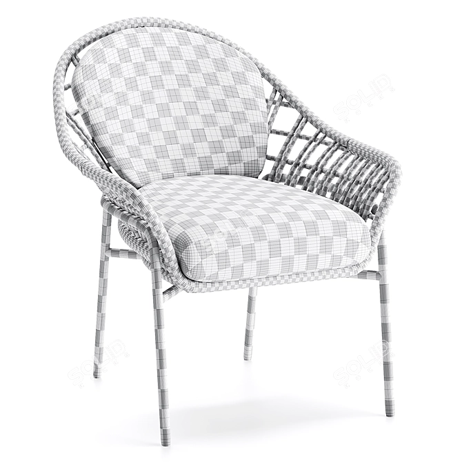 La Redoute Irati Garden Dining Chair 3D model image 4