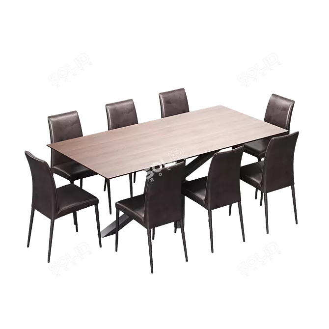 Modern Reflex Chair and Table 3D model image 2