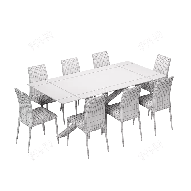 Modern Reflex Chair and Table 3D model image 7