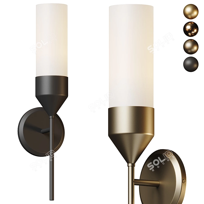  Devon 1-Light Wall Sconce 3D model image 1