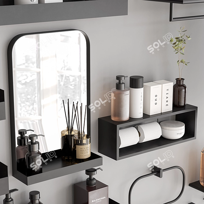 Modern Bathroom Accessory Set 102 3D model image 3