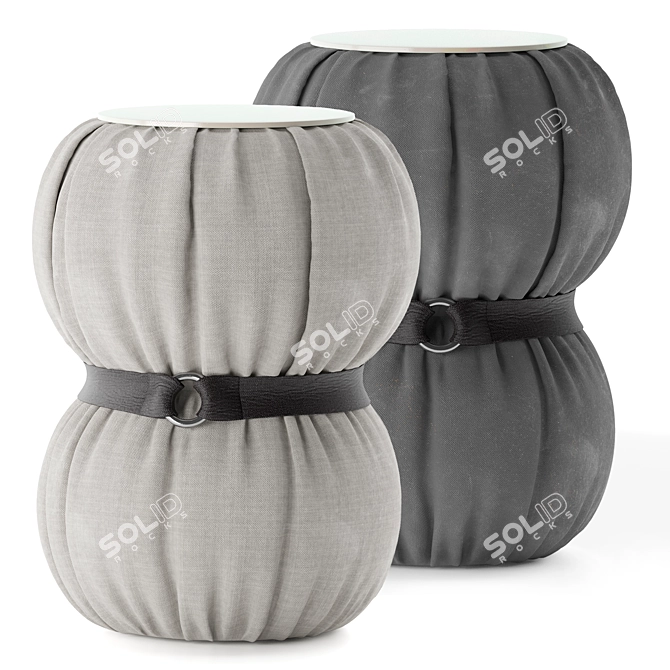Modern GUCCINO Pouf by Tomasella 3D model image 1