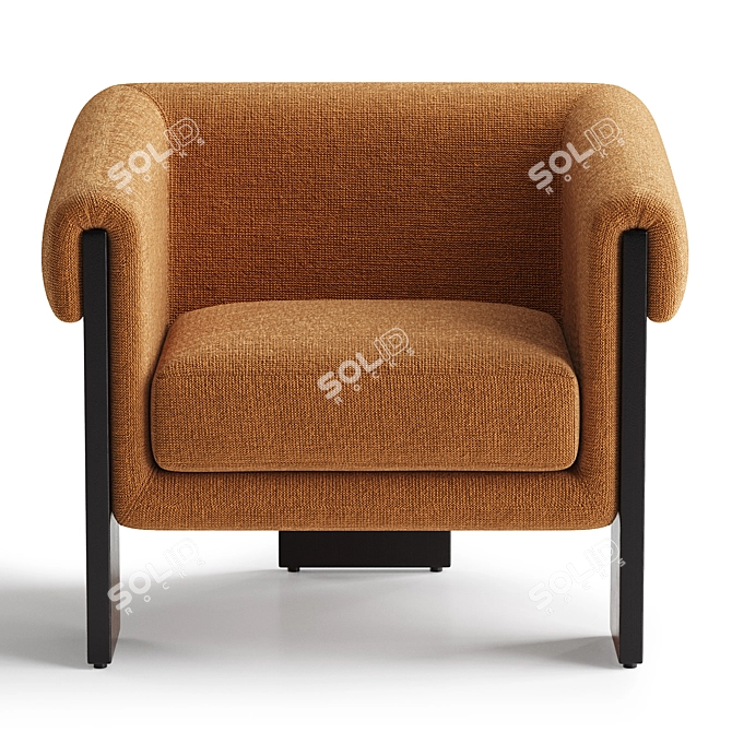 Luxurious Maplin Chair in Lander Shade 3D model image 4