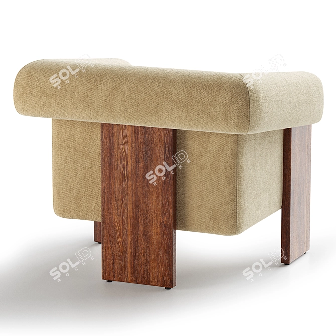 Luxurious Maplin Chair in Lander Shade 3D model image 5