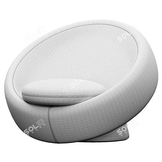 Modern and Chic Bonaldo Armchair 3D model image 5