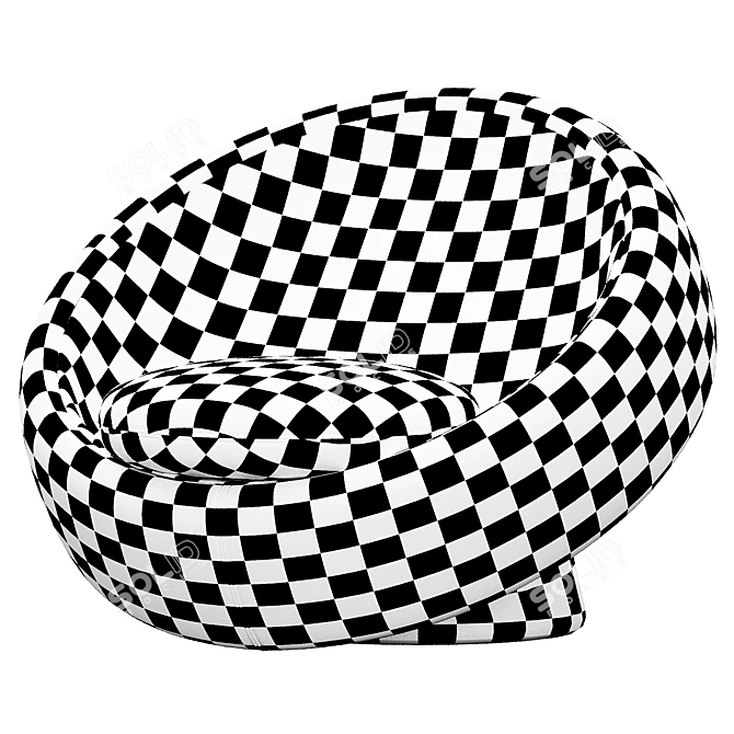 Modern and Chic Bonaldo Armchair 3D model image 6