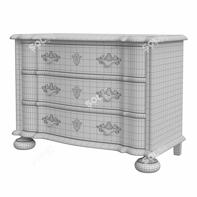 Luxury Gustave III Chest Drawers 3D model image 3