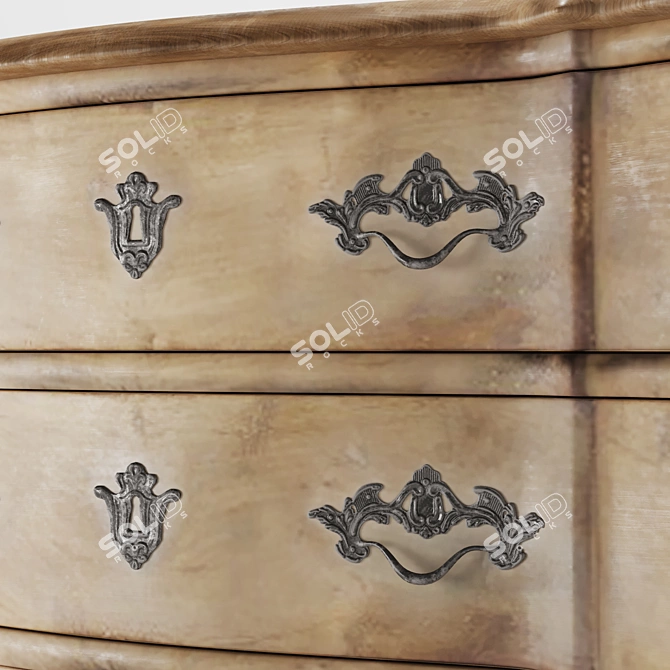 Luxury Gustave III Chest Drawers 3D model image 6