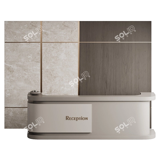 Modern Reception Desk Set 3D model image 7