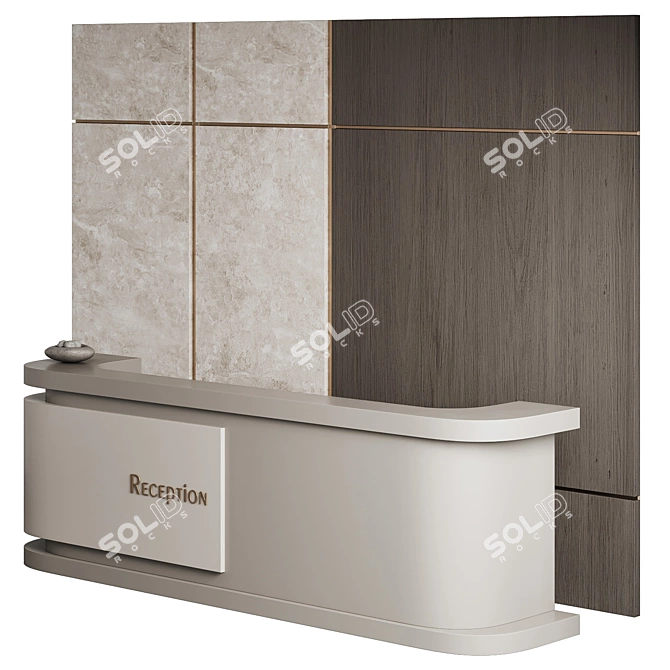 Modern Reception Desk Set 3D model image 8