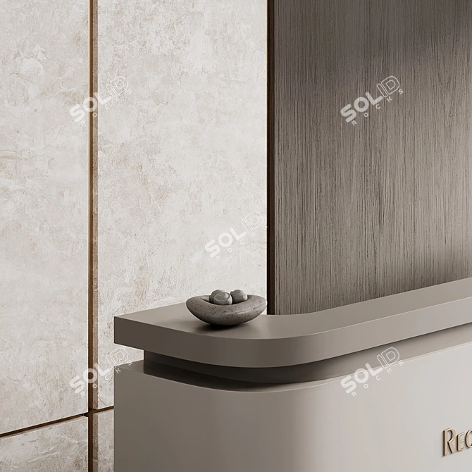 Modern Reception Desk Set 3D model image 9